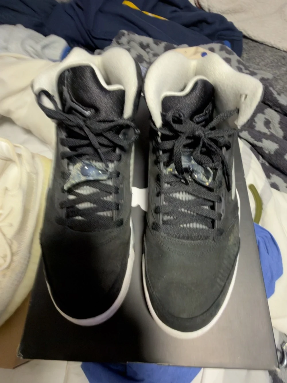 Air Jordan 5 Obsidian Black Used Mens Size 10.5